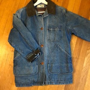 Vintage LL Bean Denim Chore Jacket fully lined M